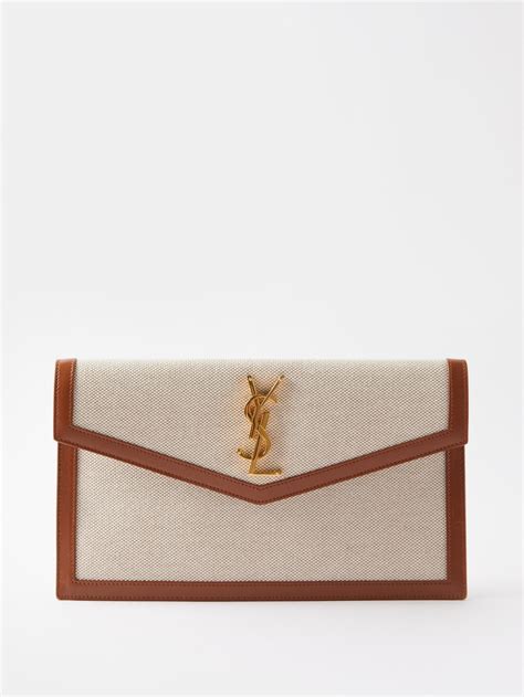 ysl canvas clutch.